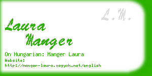 laura manger business card